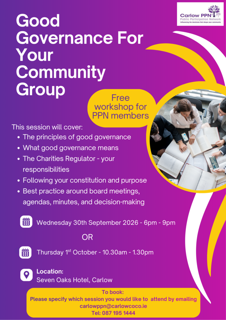 governance training 30th sept and 1st oct 2026